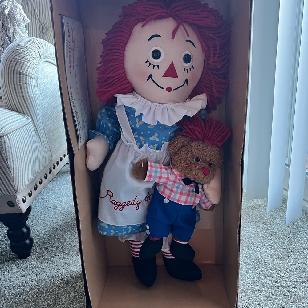 Raggedy Ann Doll with Teddy Bear
